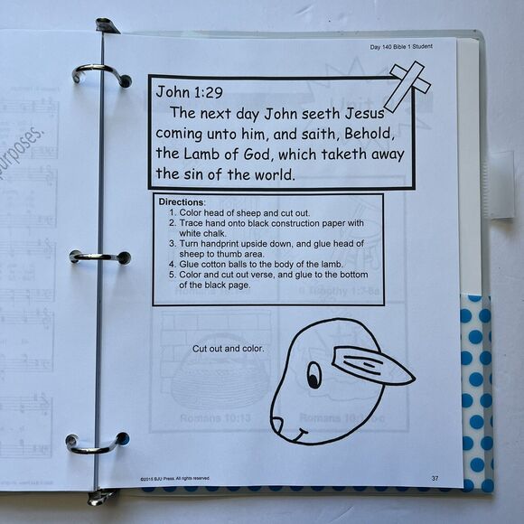 BJU Press Bible Truths 1 A Fathers Care Student Handouts Homeschool Curriculum - Picture 10 of 14